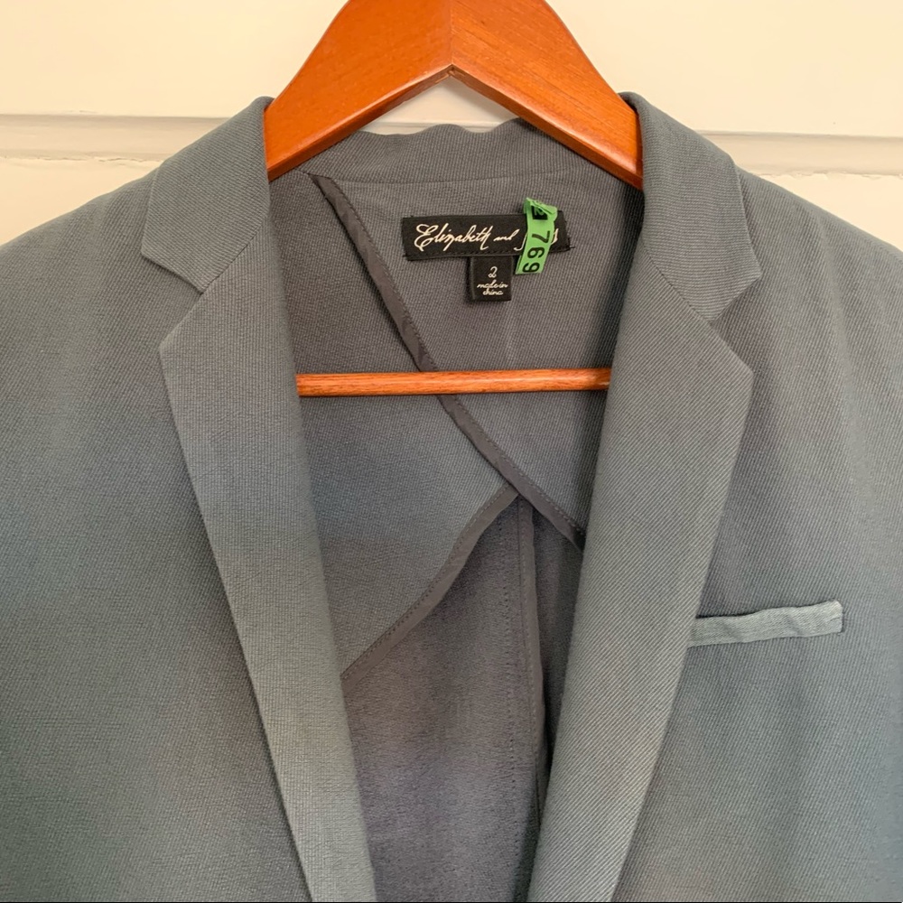 Elizabeth and James teal grey body blazer - size 2